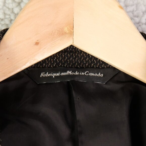 Hardy Amies Blazer Mens 44 Regular Brown Wool Ermenegildo Zegna Fabric Canada - Picture 11 of 15